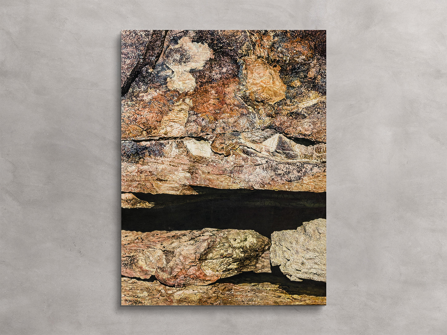 Horizontal Crevice at the Bottom of the Bluff